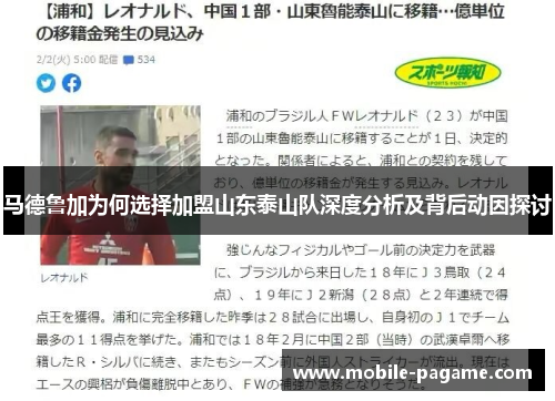 马德鲁加为何选择加盟山东泰山队深度分析及背后动因探讨 马德鲁加为何选择加盟山东泰山队深度分析及背后动因探讨