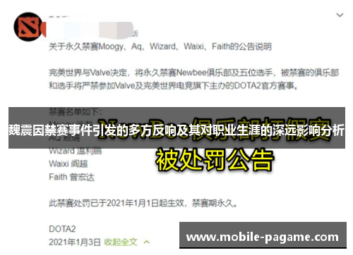 魏震因禁赛事件引发的多方反响及其对职业生涯的深远影响分析